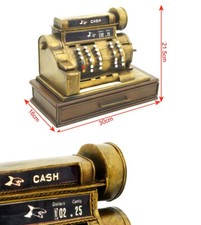 Vintage Hand Painted Cash Register Metal Ornament Decorative Sculpture