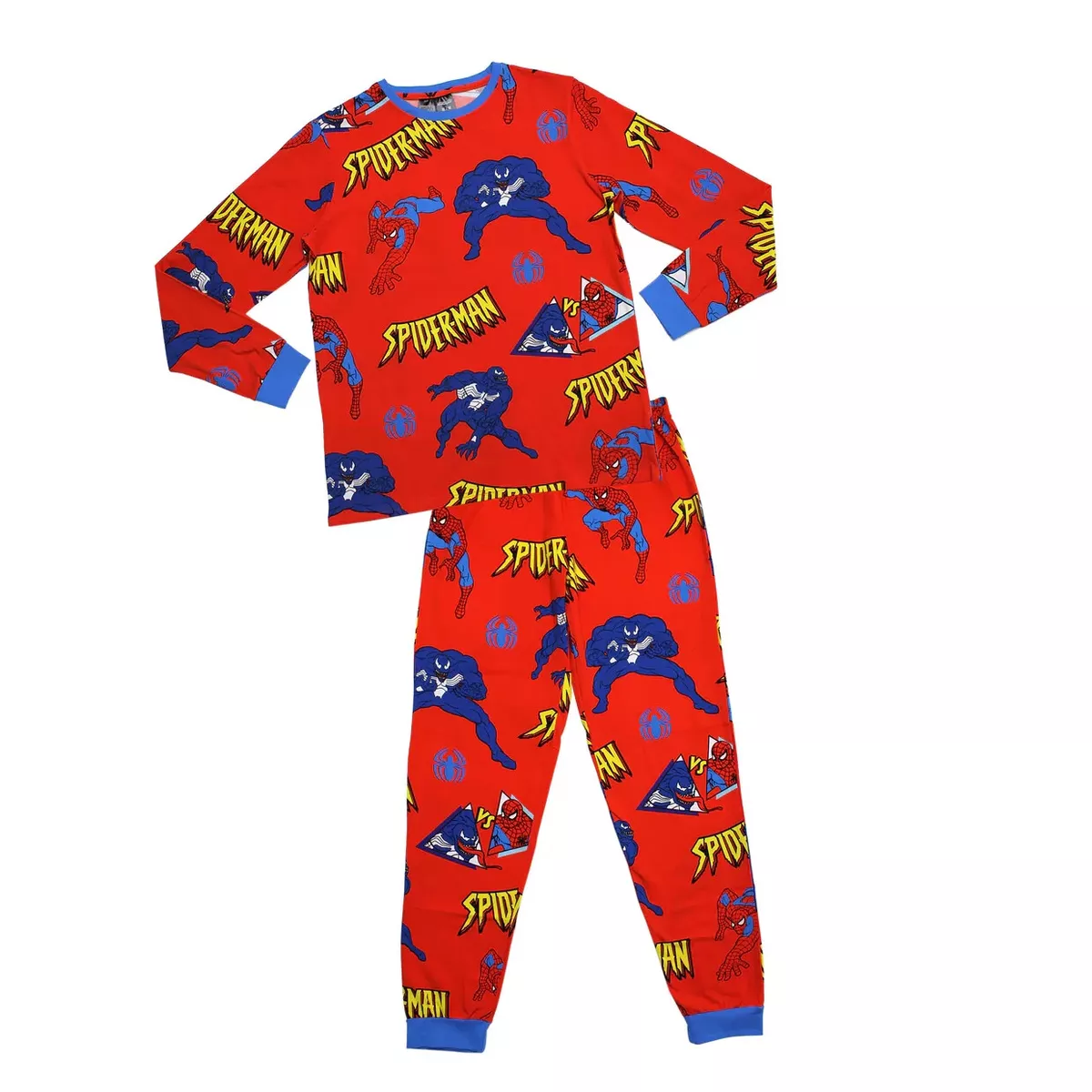 Cakeworthy x Marvel Spider Man Adult Unisex 2pc. Pajamas Set Size