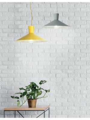 Moderner Design Pendelleuchte Aus Gelbem Metall