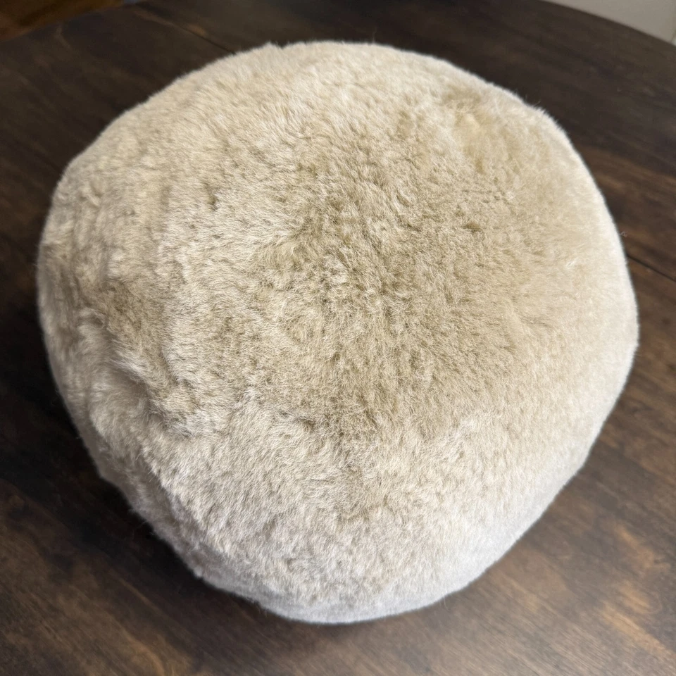 ALMOHADA BOLA PIEL DE OVEJA LANA CORTA CAYE GRANERO CERÁMICA ~ NAPPA Foto 4 de 4