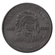 Native American, Tantalum .999 Round Bullion,...
