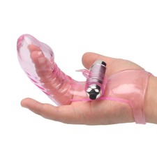 Portable TPE Female Finger Sleeve Vibrator Sex Body Massager Toy G-spot Vibrator