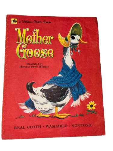 Rare Vintage 1972 Mother Goose - A Golden Cloth Book
