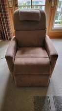 relax the back chair zero gravity lift chair - beige micro suede, gently used