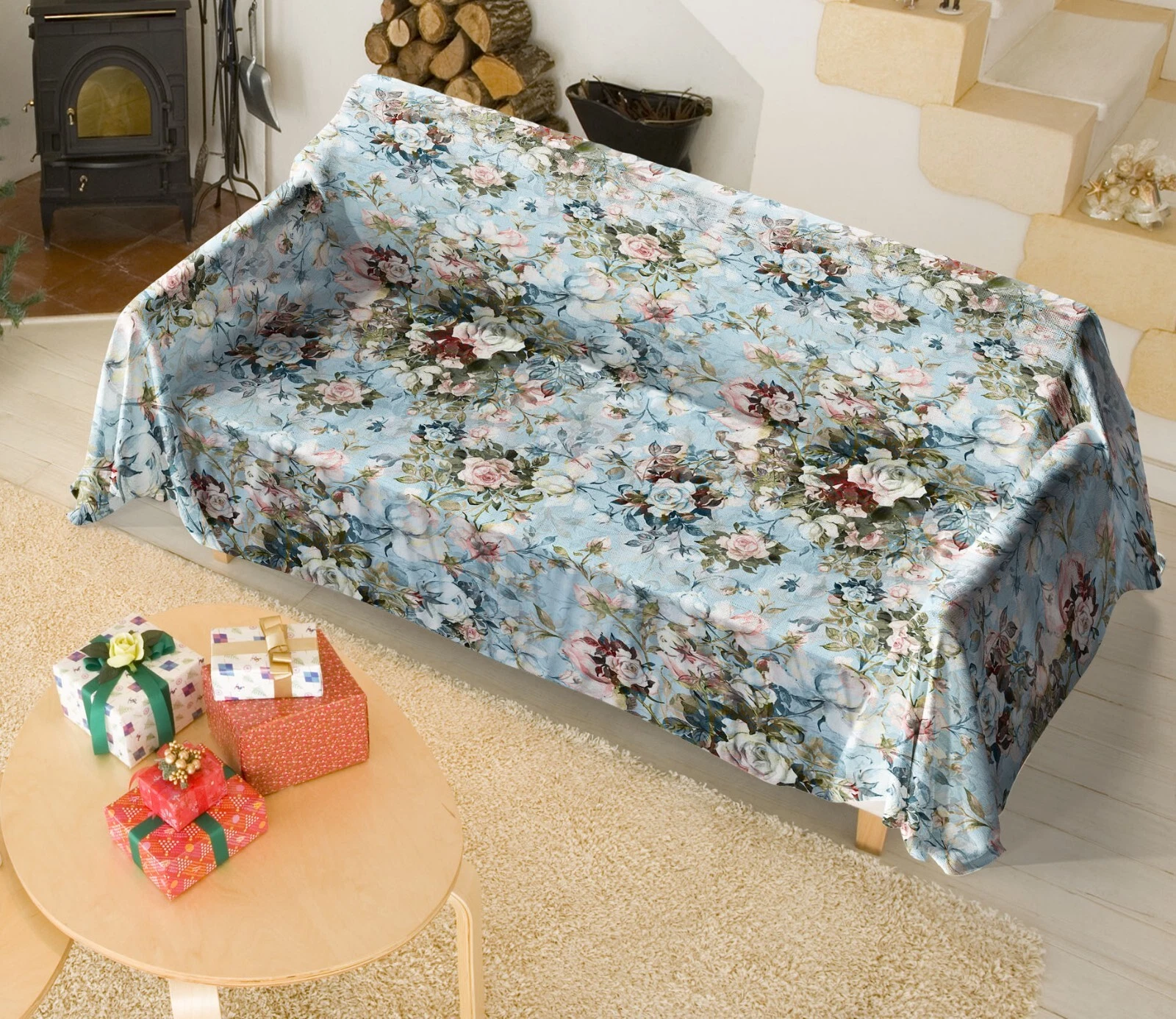 3D Color Petals N2860 Sofa Cover High Stretch Lounge Slipcover Protector Couch