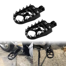 Wide MX Style Foot Pegs Rests Black Pedals Fits For Harley Dyna Sportster Bobber