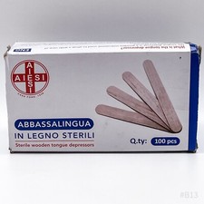 AIESI&reg; STERILE Einweg- holzmundspatel im Einzelpack (100er Pack) #B13