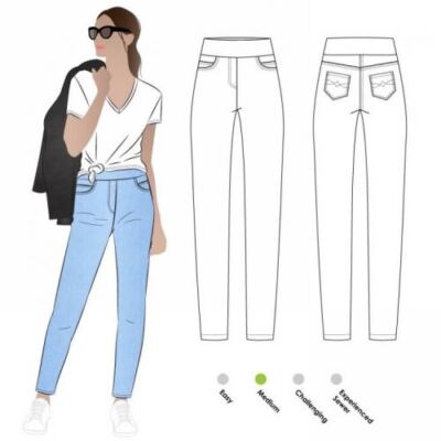 Style Arc Schnittmuster Blakley Stretch gewebte Jeans Größen 18-30