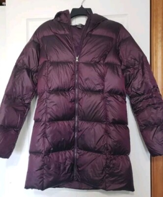 Eddie Bauer Luna Peak Down Eggplant Purple Down Puffer Coat Women s M EB550 EC