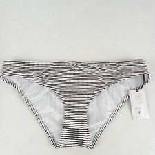Shade Shore Bikini Bottom Women's S 4-6 Hipster Black White Striped Swimwear