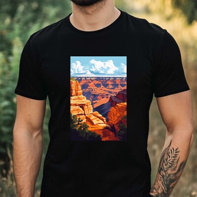 Herren T-Shirt Grand Canyon Nationalpark Motiv Baumwolle Größe XS bis 5XL