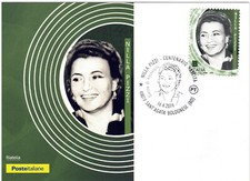 2019 Cartolina PPTT " Nilla Pizzi 100 anni dalla nascita " con annullo FDC 16.4