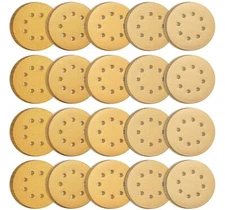 5 inch Sanding Discs 60-220 Grit Hook Loop 8-Hole Orbital Sander Paper Sandpaper