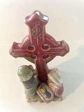 Nativity Scene Hand Painted Ceramic Figure.  Folk Art Style   6 Inches High