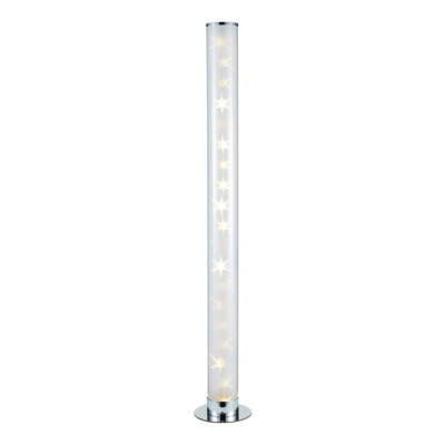 Litecraft Glow Galaxy Stehlampe Zylinder Farbwechsel LED Sockel - Chrom     