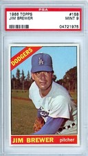 1966	Topps	Jim	Brewer	158	PSA 9	Dodgers	15129