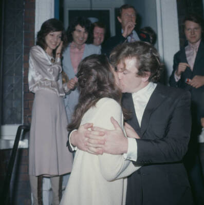 Albert Finney and actress Anouk Aim�e during their wedding 1970 OLD PHOTO