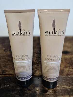 Energising Coffee & Coconut Body Scrub by SUKIN, 6.76 oz Lot Of 2