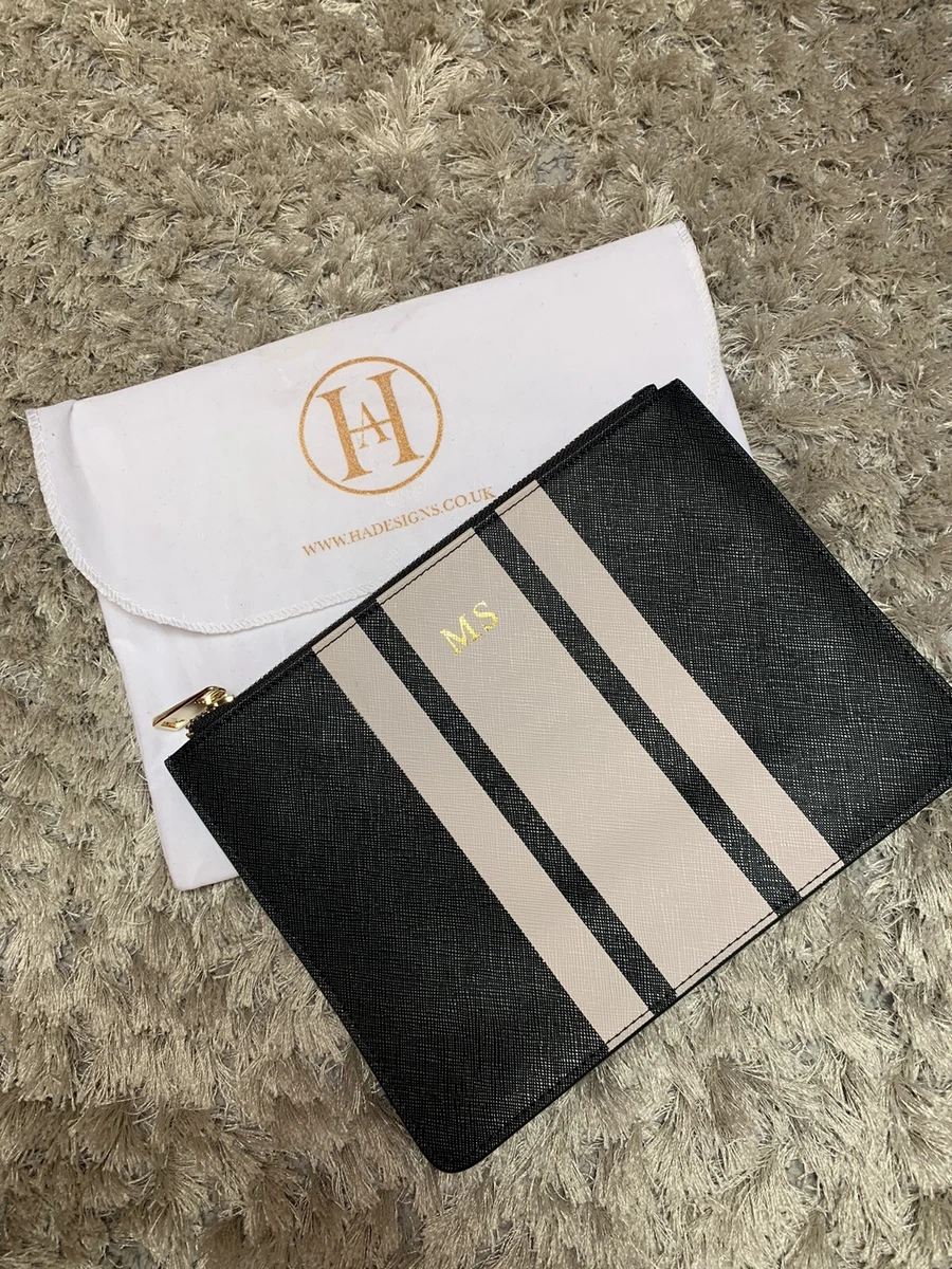 HA Designs Personalised Bag Clutch Purse Already personalised with M S