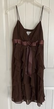 Brown Ruffle Prom Dress Evening Gown Evening Dress