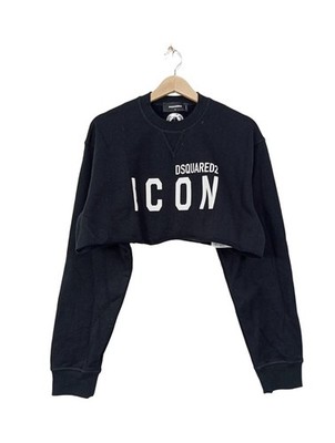 DSQUARED2 Sweatshirt Damen Sweat Gr. DE 36 schwarz Casual-Look