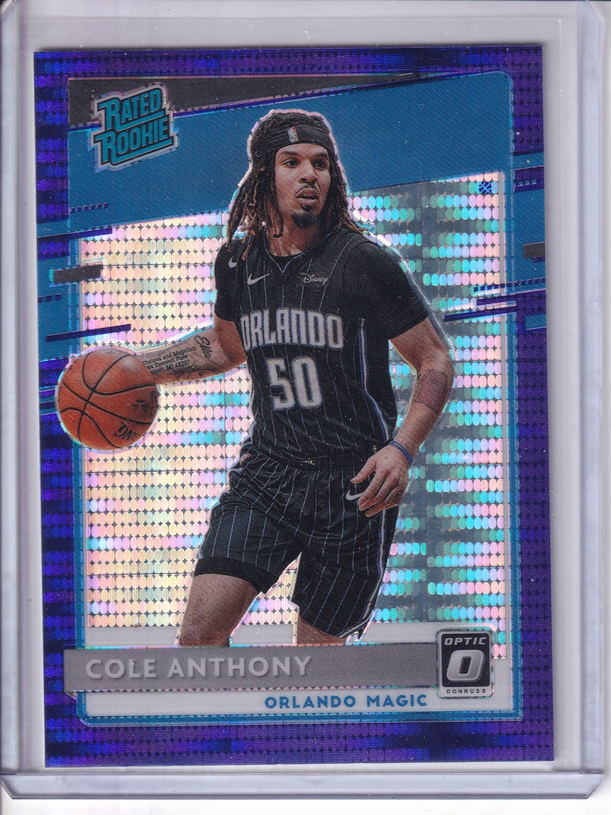 2020-21 Donruss Optic Cole Anthony Purple Pulsar Rookie RC #165 Magic