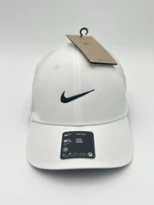Nike Club Dri-Fit Hat Cap Size M/L Adjustable White Black HF5290-100