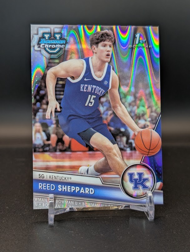 2023-24 Bowman Chrome Reed Sheppard 1st Bowman RAYWAVE REFRACTOR 96/100 #45