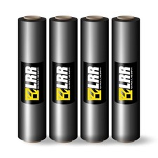 4 pack 18" x 1500 ft Heavy Duty Stretch Wrap Roll Black Shrink Wrap