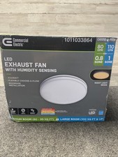 Commercial Electric 80/110 CFM LED Bathroom Exhaust Fan Humidity Sensor