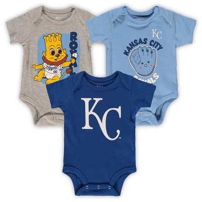 Infant Royal/Light Blue/Heathered Gray Kansas City Royals 3-Pack Change Up