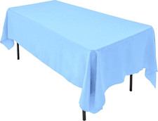 60 x 126-Inch Rectangular Polyester Tablecloth - Made in USA - Wrinkle-Resistant