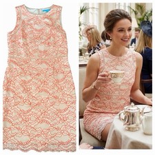Antonio Melani Barb Floral Lace Dress Sz 12 Coquette Embroidered Mango Swan EUC