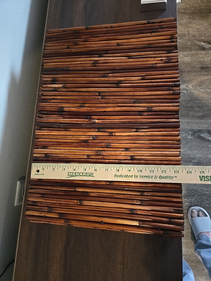 Bamboo rectangular table mats set of 4 - 20” x 14” Excellent Condition ...