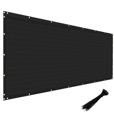 #ad 6#x27; x 50#x27; Black Fence Privacy Screen Backyard Fabric Mesh Tarp Garden Windscreen $50.21