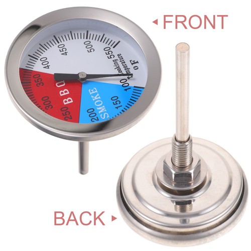 Thermomètre Barbecue Inox Précis 50–800°F – Facile à Installer, Verre Trempé, Pour Grill, Fumoir, Four Ou Weber !