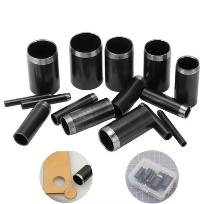 15 tlg Loch Hohl Stanze Schneider Set Rund Leder Stanze Werkzeug Hohe Härte