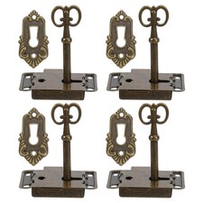 4 Sets Cabinet Lock Replacement Parts Retro Desk Locks for Drawers with Key