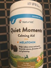 NaturVet Quiet Moments 70 count Calm Melatonin for Dogs-Sale helps Dog Rescue