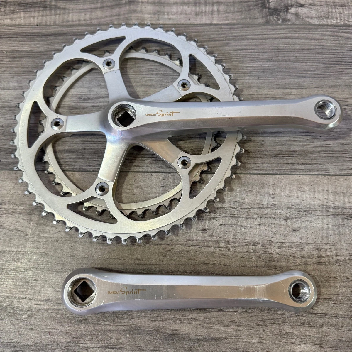 Suntour Bicycle Cranksets with Double Chainrings 170 mm Crankarm