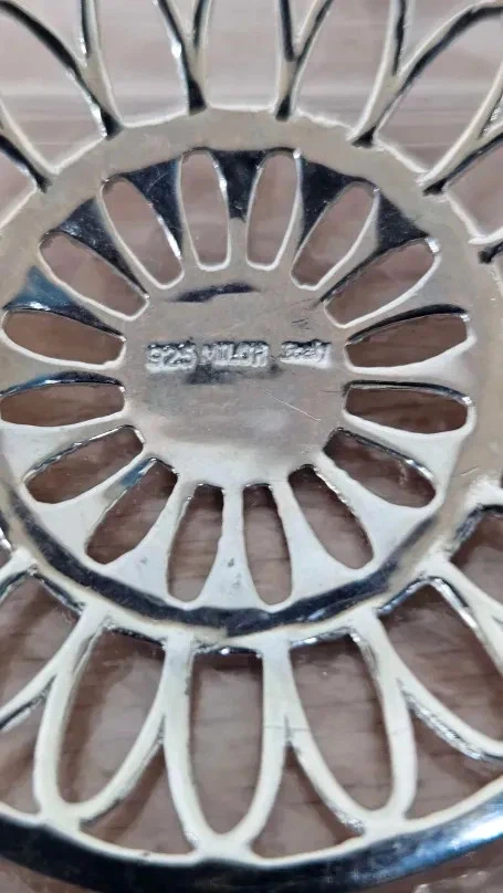 Pingente de prata esterlina 925 Milor Italy grande redondo aberto - Imagem 4 de 4