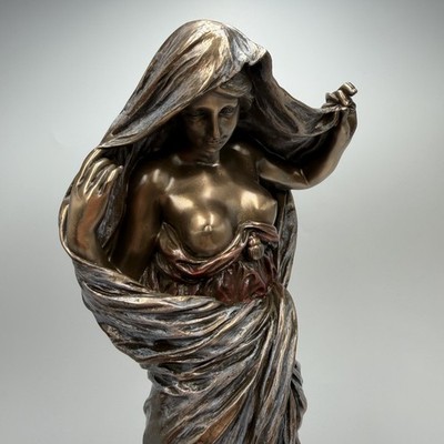 Aphrodite Goddess Figurine Bronze Finish Polystone Statue Home Decor Collectible