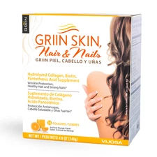 Griin Supplement for Hair, Skin & Nails – Collagen & Biotin – 14 pouches/sobres