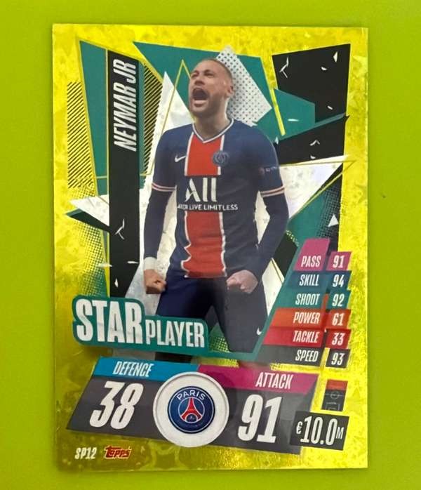 2020-21 Topps Match Attax UEFA Star Player #SP12 Neymar Jr