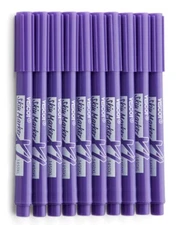 Surgical Marker Pen Pack of 10 Purple Viscot XL Prep Resistant Ink