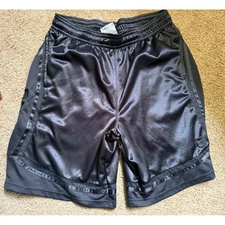 AND1 Mens Basketball Shorts Shiny Black Athletic Gym Activewear Size XL