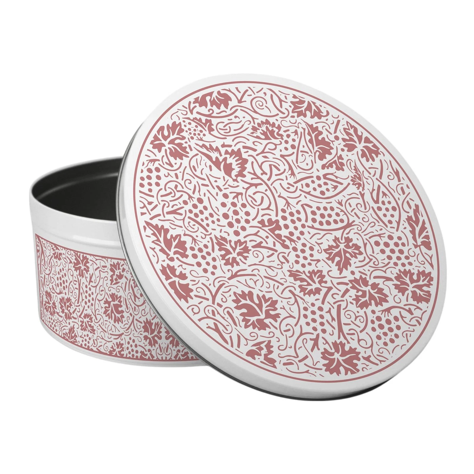 Red Oak Leaves & Berries Round Cake Tin - Large Baking Storage Kitchen Gift
