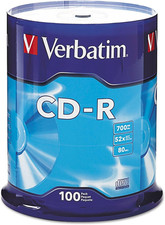 CD-R Blank Discs 700MB 80 Minutes 52X Recordable Disc for Data and Music - 100Pk