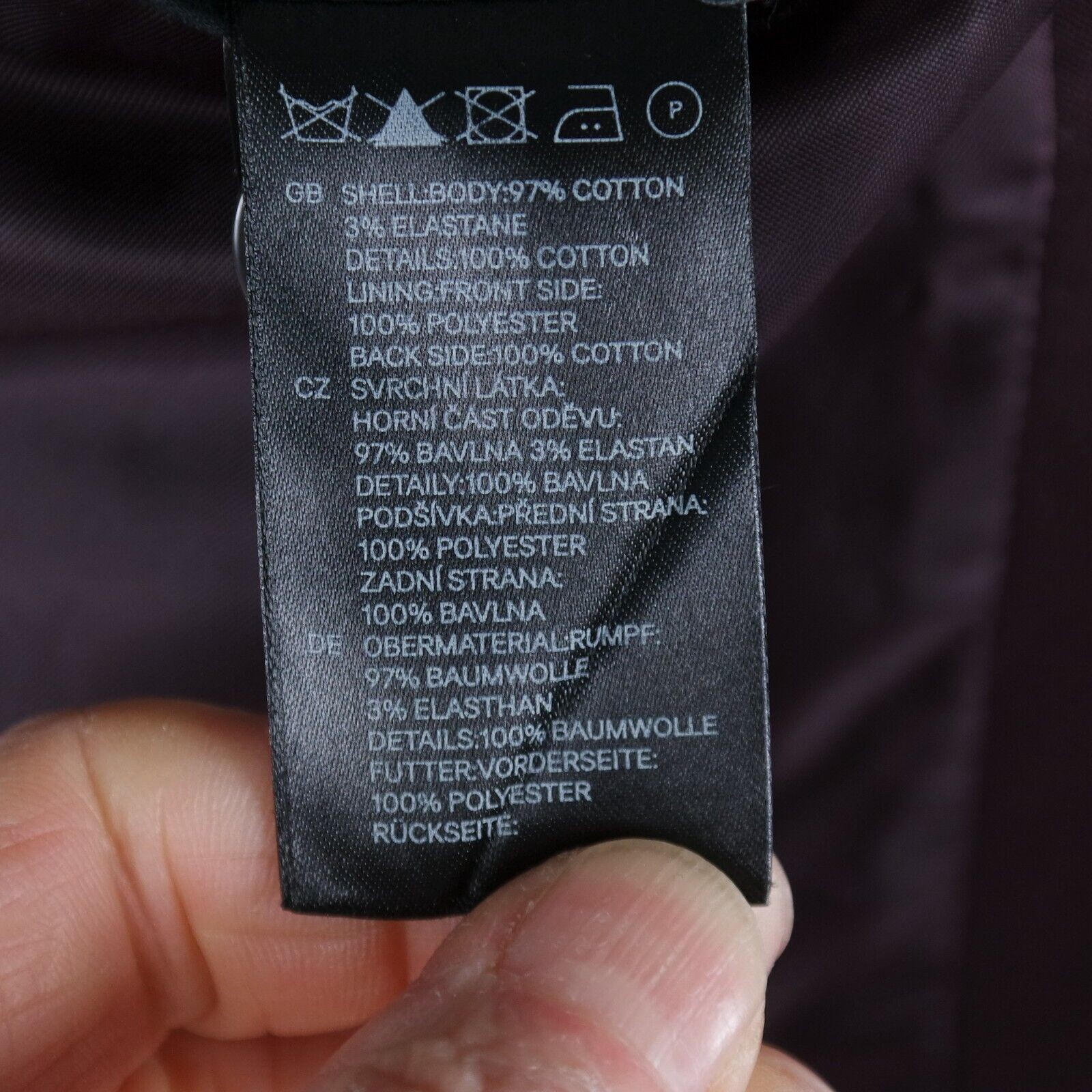 Mens Burgundy Blazer 36R UK Size H&M Cotton Summer Sport Coat Jacket thumbnail 14