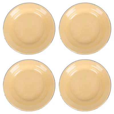 4 Pcs Emaille Essgeschirr Kleine Teller Vorspeisenteller Emaille-Geschirr - Bild 1 von 4